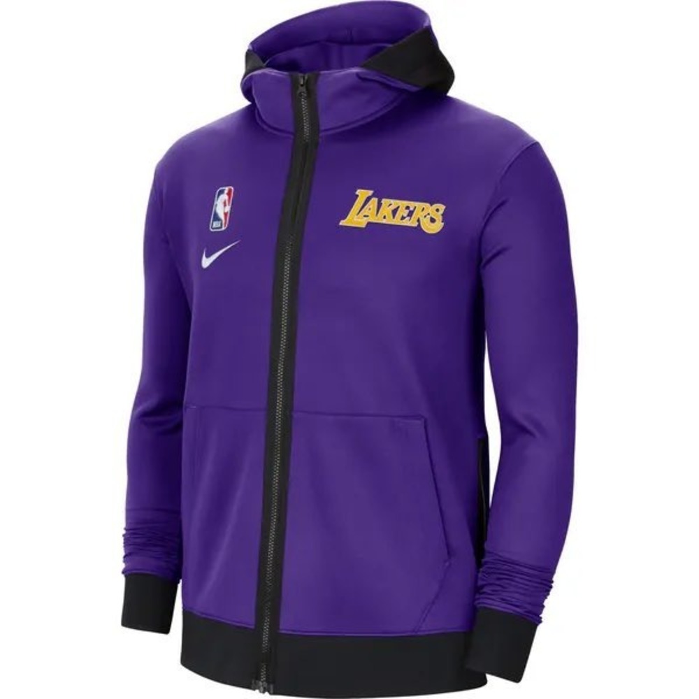 Nike Los Angeles Lakers Showtime Performance Full-Zip Hoodie Purple Mens Large